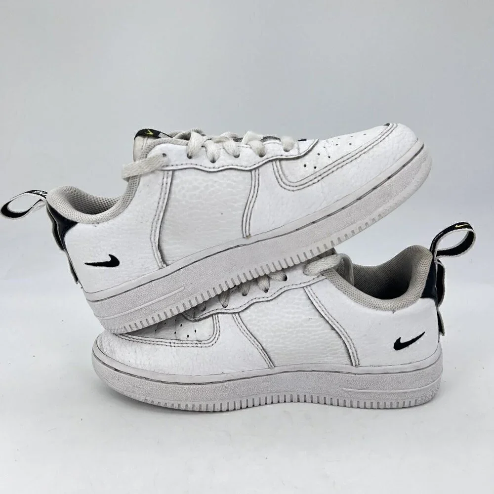 Nike Air Force 1 LV8 Utility PS Overbranding Black White AV4272-100 Size 1Y
